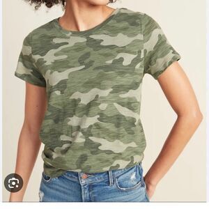 Old Navy Womens Camouflage Green Shirt Size Small